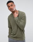 Selected Homme Sweatshirt In Cotton Towelling - Green