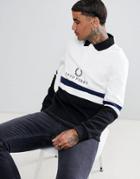 Fred Perry Sports Authentic 90s Logo Rugby Sweat In White - White