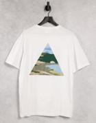 Selected Homme Organic Cotton Loose Fit T-shirt With Camo Landscape Back Print In White