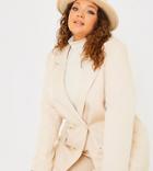 In The Style Plus X Perrie Sian Tailored Blazer In Camel - Part Of A Set-neutral