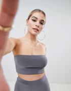 Fashionkilla Bandeau Boobtube Two-piece In Gray - Gray