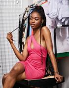 Miss Selfridge Bandage One Shoulder Body-conscious Mini Dress In Hot Pink
