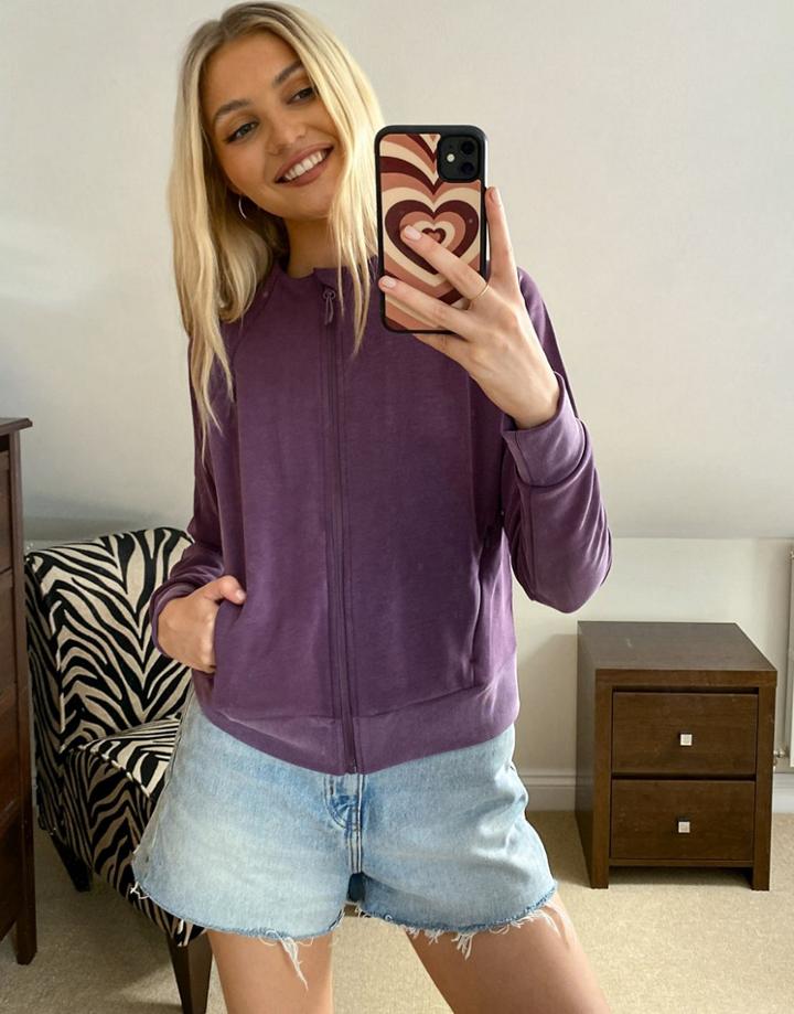 Superdry Sport Flex Jersey Jackets In Plum-purple