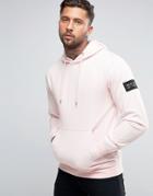 Nicce London Hoodie With Sleeve Patch Logo - Pink