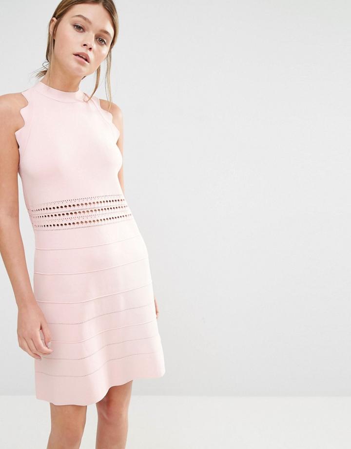 Ted Baker Natleah Knitted Mini Dress - Pink