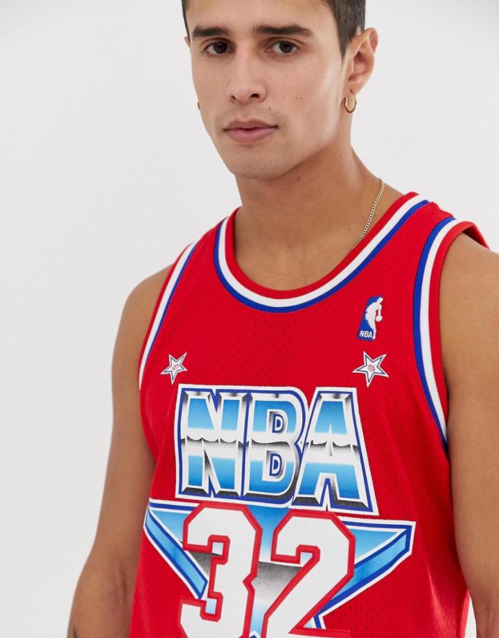Mitchell & Ness 1991 All Star West Earvin 'magic' Johnson Swingman Tank In Red - Red