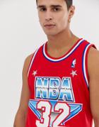 Mitchell & Ness 1991 All Star West Earvin 'magic' Johnson Swingman Tank In Red - Red