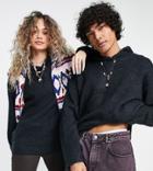 Reclaimed Vintage Inspired Unisex Knitted Hoodie In Navy - Part Of A Set-blue