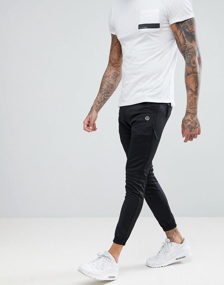 Religion Skinny Fit Jogger In Black - Navy