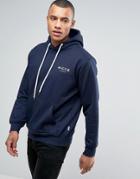 Nicce London Hoodie In Navy With Chest Logo - Navy