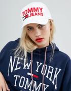 Tommy Jeans Cap With Oversized Logo - White