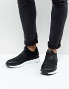 Armani Jeans Elastic Runner Sneakers In Black - Black