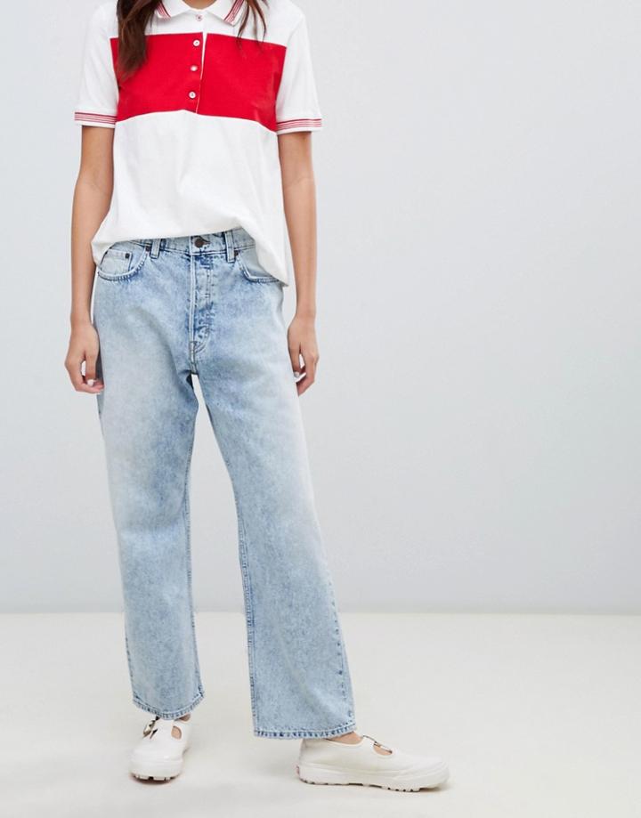Cheap Monday Straight Leg Jean In Stonewash Rigid Denim-blue