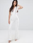 Pixie & Diamond Cut Out Jumpsuit - White