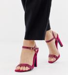 River Island Heeled Sandals In Pink - Pink