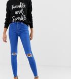 New Look Hallie Disco High Rise Ripped Jeans