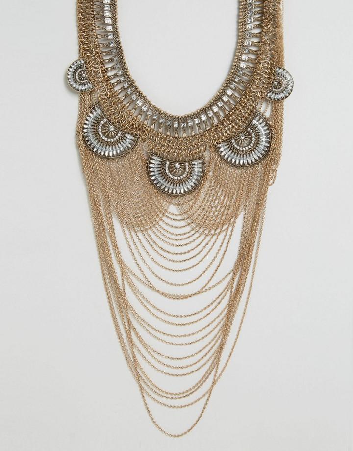 Aldo Borgdanoff Statement Necklace - Gold