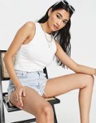 Dr Denim Cora Cropped Tank Top In White