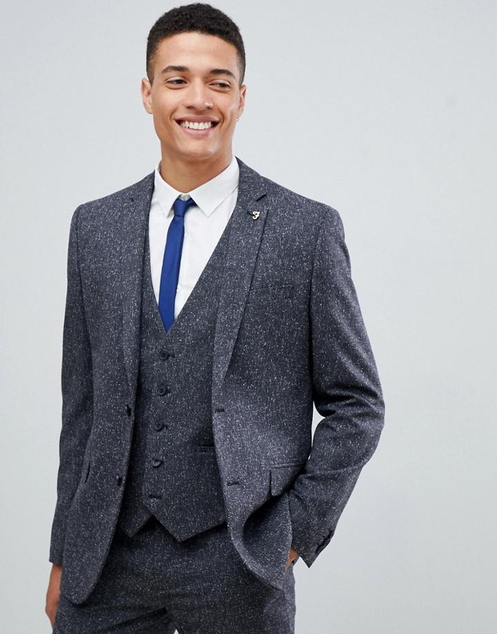 Farah Henderson Fleck Slim Fit Suit Jacket-gray