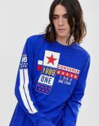 Converse One Star '86 Long Sleeve T-shirt In Blue Exclusive At Asos