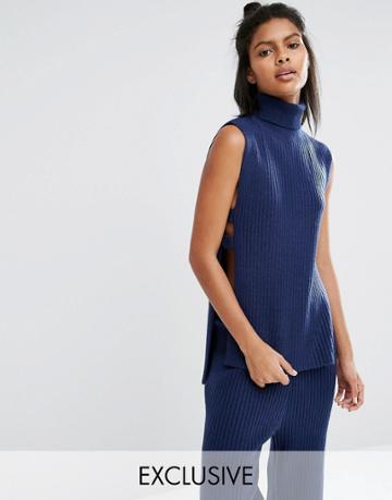 Micha Lounge Tabard Sweater - Navy