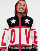 Love Moschino Zip Thru Knitted Jacket - Black
