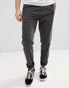 Esprit Loose Fit Smart Pants In Brushed Cotton - Gray