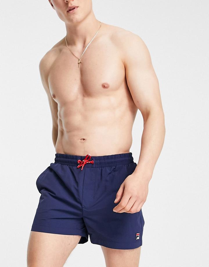 Fila Artoni Box Logo Swim Shorts In Navy