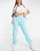 Nike Collection Fleece Loose-fit Cuffed Sweatpants In Aqua-blues