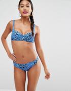 Moschino Leopard Print Bikini Set - Blue 1296