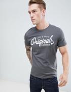 Jack And Jones Originals Script T-shirt - Black