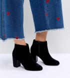New Look Wide Fit Formal Heeled Ankle Boot - Black