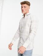 Only & Sons Long Sleeve Checked Shirt In Lilac-purple