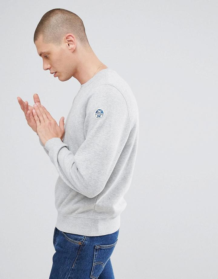 North Sails Patch Logo Sweatshirt In Gray - Gray