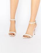 Asos High Five Heeled Sandals - White