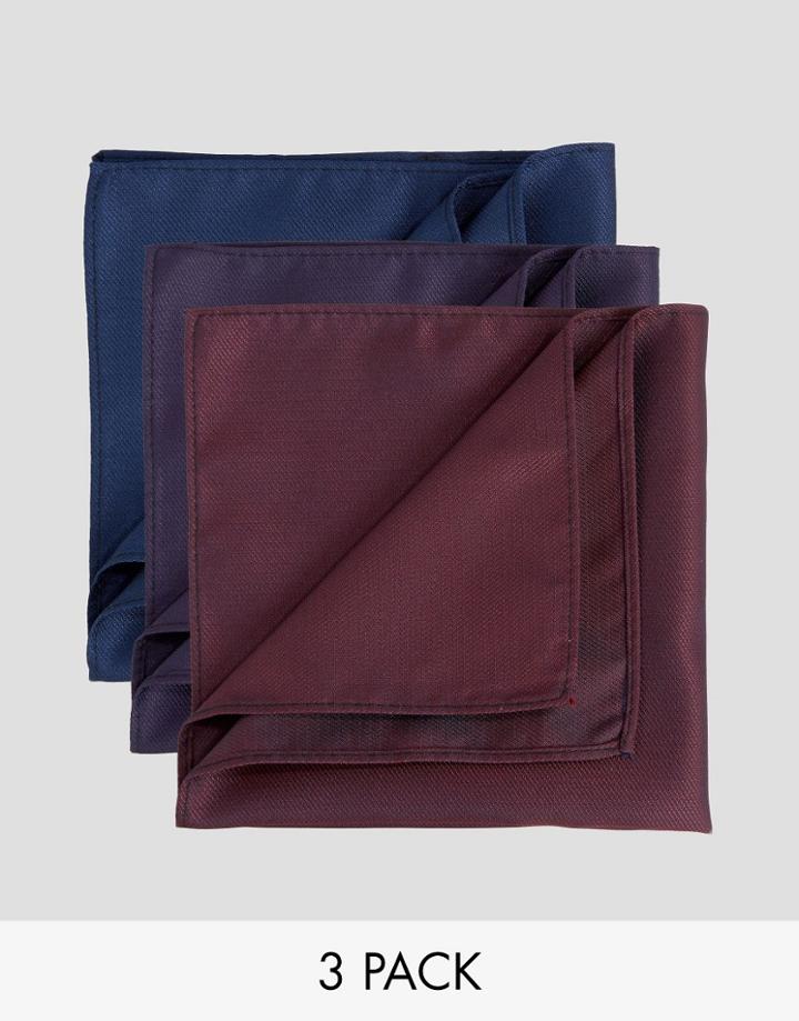 Feraud 3 Pack Pocket Square Micro Polka Combo - Multi