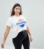 Asos Curve T-shirt With Retro Pepsi Print - Cream