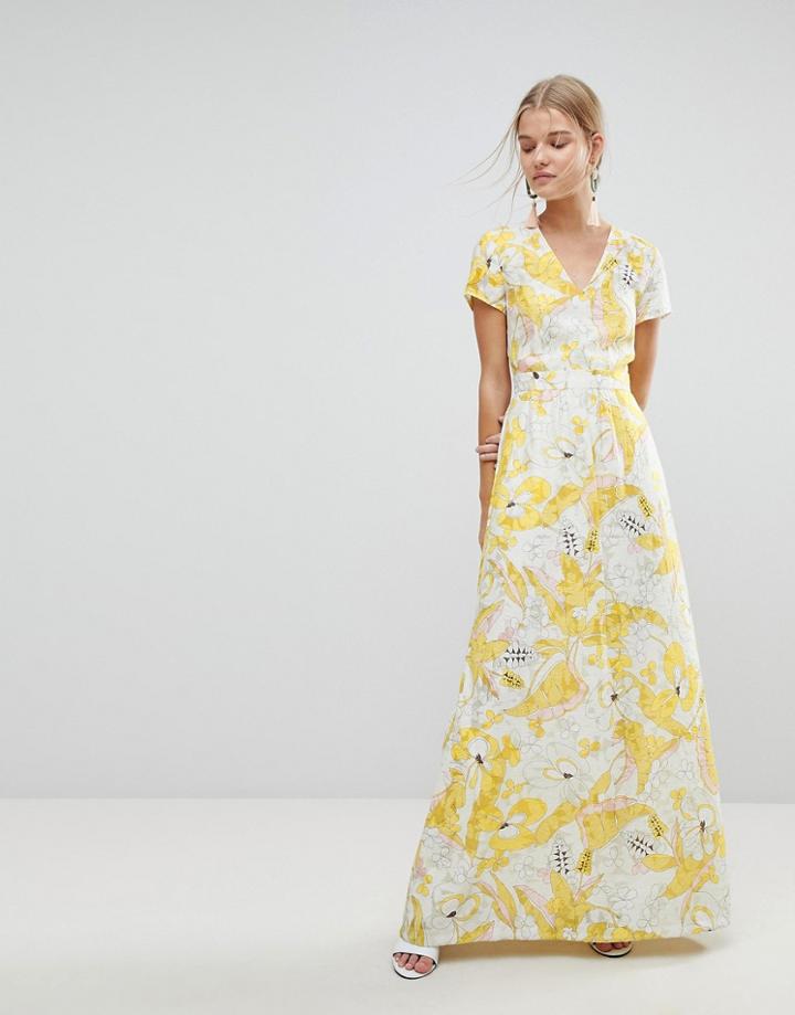 Max & Co Floral Maxi Dress - White