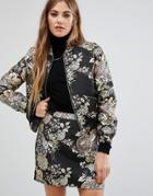Fashion Union Metallic Embroidered Jacket Co-ord - Multi
