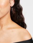 Hugo Boss Signature Drop Earrings In Silver