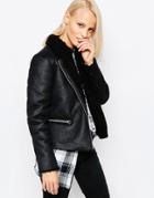 Barney's Originals Pu Leather Look Jacket - Black