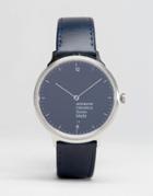Mondaine Helvetica No1 Light Watch In Navy/silver 38mm - Navy