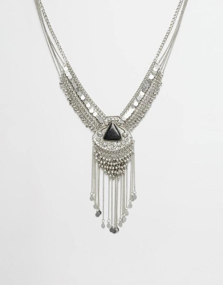 Asos Badlands Collar Necklace - Silver