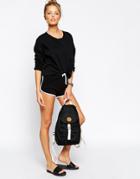 Asos Basic Cotton Shorts With Contrast Binding - Black $14.50