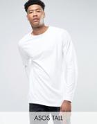 Asos Tall Oversized Long Sleeve T-shirt With 3/4 Sleeve - White
