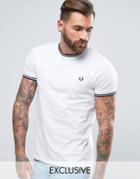 Fred Perry Twin Tipped T-shirt Exclusive In White - White