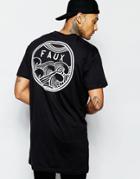 Friend Or Faux Long Line T-shirt Cyclone - Black