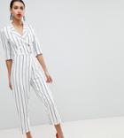 River Island Stripe Double Breasted Jumpsuit - Multi