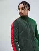 Jaded London Side Stripe Track Jacket In Green - Green