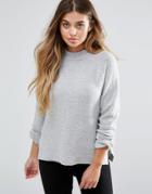 Lee High Neck Sweater - Gray